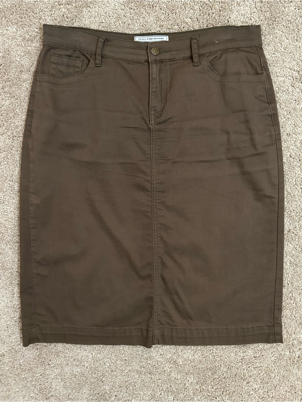 Brown-Olive The Main Street Exchange “Leah” Skirt